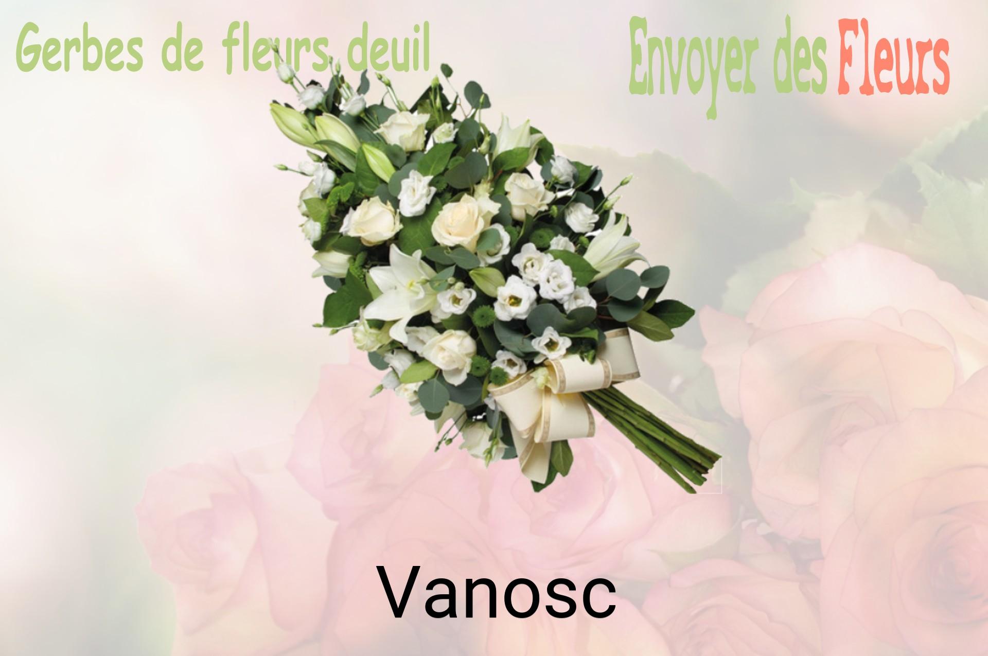 Gerbe de fleurs de deuil livrée à Vanosc